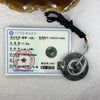 Type A Wuji Grey Jadeite Ping An Kou Donut Pendent 17.50g 32.8 by 8.2mm - Huangs Jadeite and Jewelry Pte Ltd