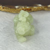 Natural Light Green Nephrite Pixiu Mini Display 42.98g 55.2 by 26.2 by 28.3mm - Huangs Jadeite and Jewelry Pte Ltd