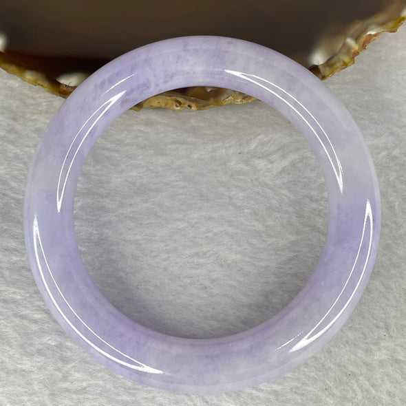 Rare High End Type A Translucent Full Intense Bright Lavender Jadeite Bangle 罕见高端 A 货全紫翡翠手镯 75.29g 371.41 cts Inner Diameter 57.20mm External Diameter 80.00mm 11.8 by 11.2mm (Perfect) with NGI Cert No. 16811701 - Huangs Jadeite and Jewelry Pte Ltd