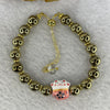 Metal Bracelet With Porcelain Fortune Cat 26.78g 8.2 mm 16 Beads - Huangs Jadeite and Jewelry Pte Ltd
