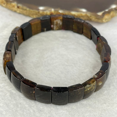 Natural Smoky Quartz Bracelet 31.37g 19cm 12.1 by 8.8 by 4.8 by 24 pcs - Huangs Jadeite and Jewelry Pte Ltd