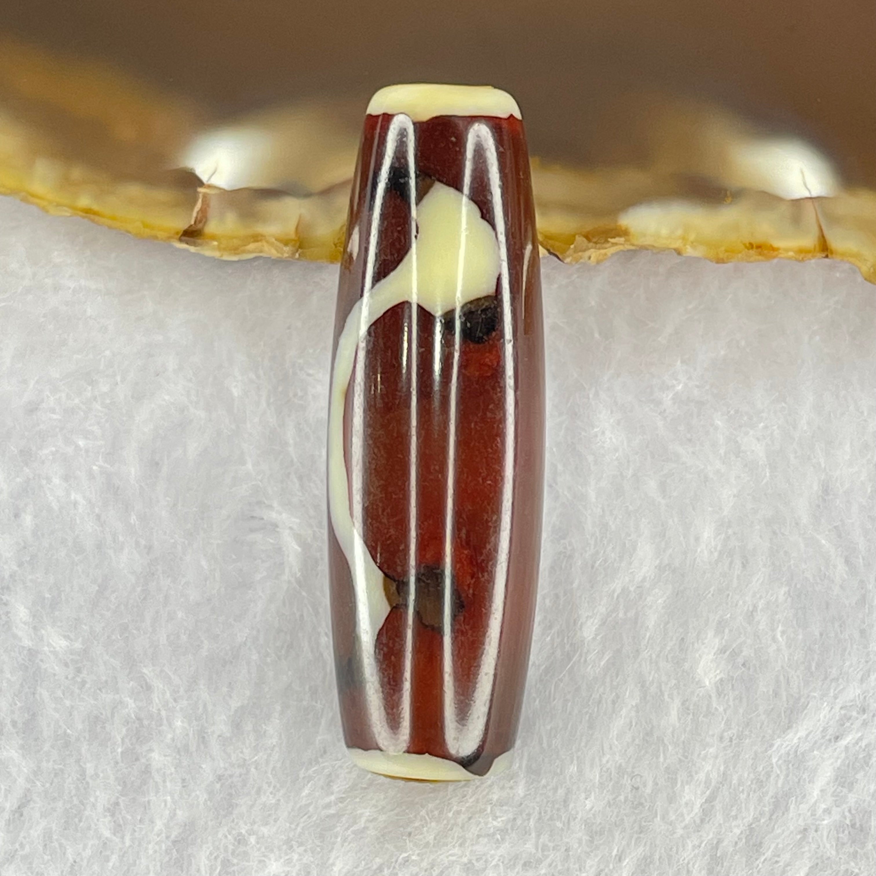 天然强力西藏老油性玛瑙如意天珠天师（天珠）如意天珠8.72 克