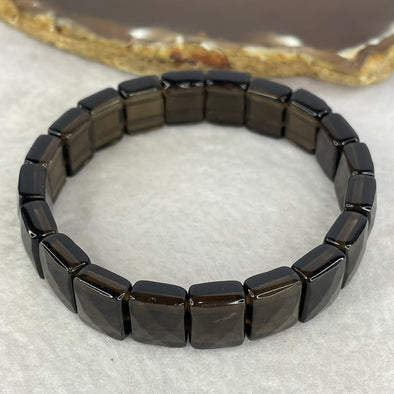 Natural Smoky Quartz Bracelet 26.61g 16cm 11.8 by 9.1 by 5.9mm 20 pcs - Huangs Jadeite and Jewelry Pte Ltd