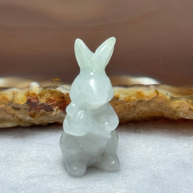 Type A Lavender Jadeite Rabbit Charm 4.94g 26.1 by 12.3 by 11.8mm