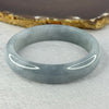 Rare Type A Semi Icy Deep Sky Blue Jadeite Bangle 48.22g 13.2 by 7.4mm 54.7mm (Close to Perfect) - Huangs Jadeite and Jewelry Pte Ltd