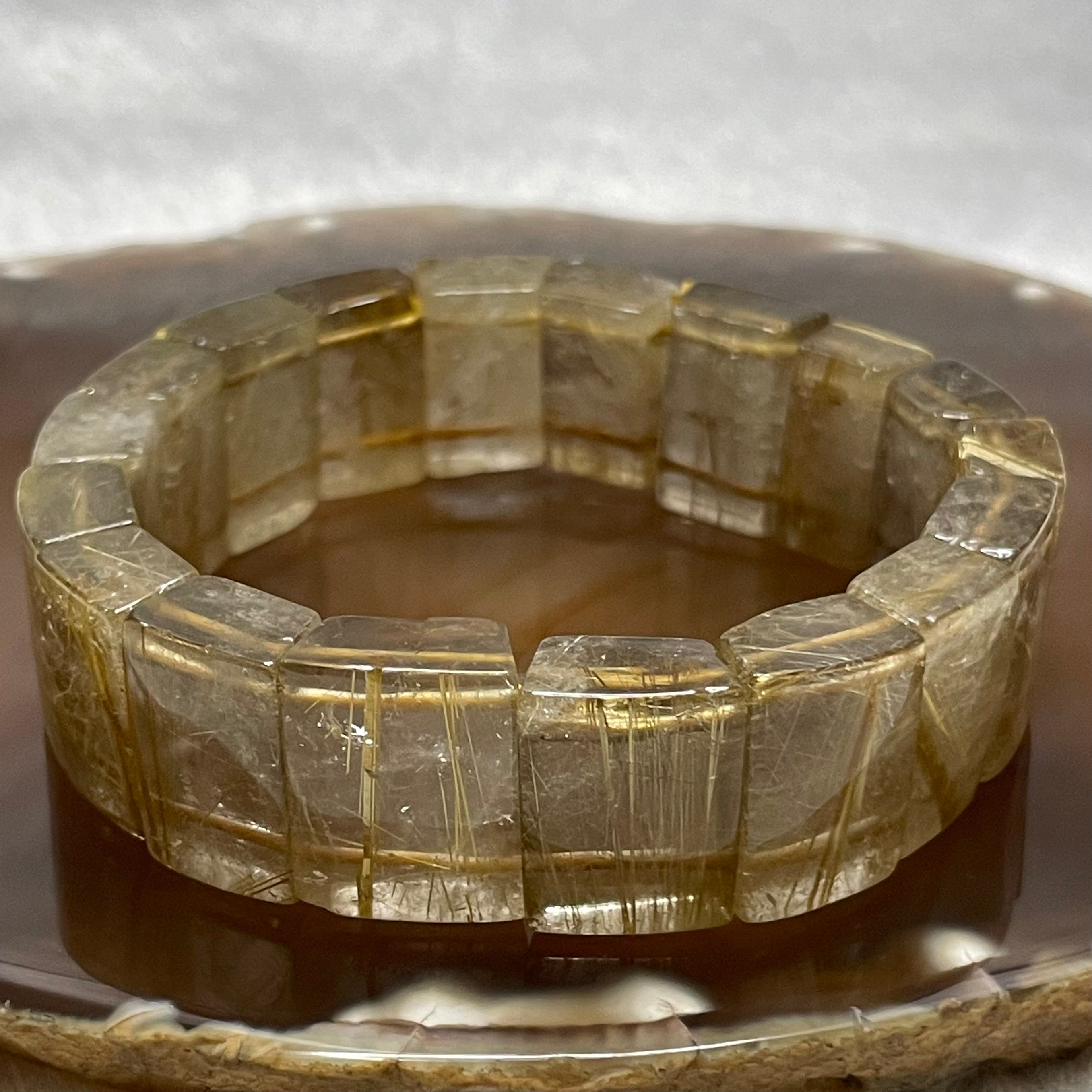 Natural Golden Rutilated Quartz Bracelet 手牌 by