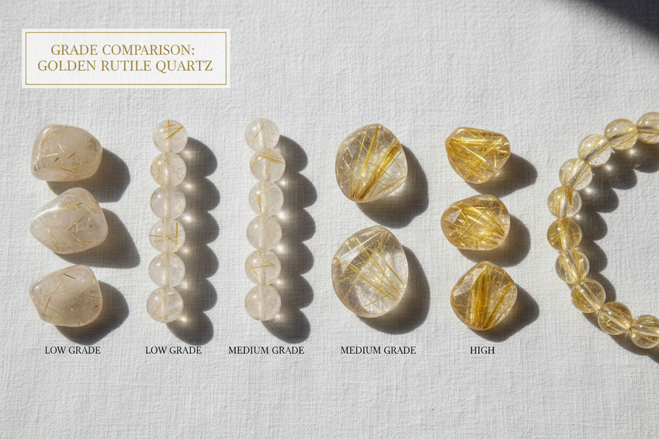 Benefits and Why You Should Wear Golden Rutilated Quartz? Different Grades and Care.