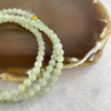 Type A Semi Icy Green with Wuji Grey Piao Hua Beads Necklace 133 Beads 5.1mm 28.57g - Huangs Jadeite and Jewelry Pte Ltd