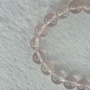 Natural Rose Quartz Beads Bracelet 天然玫瑰石英珠手链 26.55g 16cm 10.1mm 19 Beads - Huangs Jadeite and Jewelry Pte Ltd
