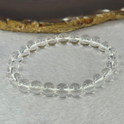 Natural Clear Quartz Bracelet 天然白水晶手链 18.62g 16.5cm 8.4mm 24 Beads - Huangs Jadeite and Jewelry Pte Ltd
