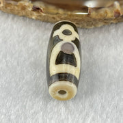 Natural Powerful Tibetan Old Oily Agate Double Cai Shen Dzi Bead Heavenly Master (Tian Zhu) 双财神长天珠 5.67g 28.8 by 11.4mm - Huangs Jadeite and Jewelry Pte Ltd