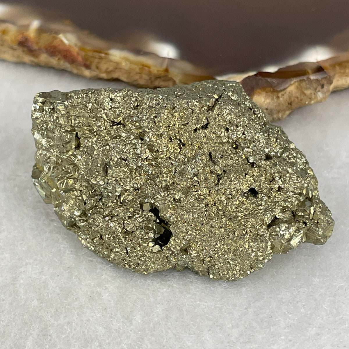 Natural Pyrite Rough Mini Display Specimen | Raw Metallic Golden Crystal Cluster ("Fool's Gold") (62.8g | 47.5 x 33.9 x 22.8mm)