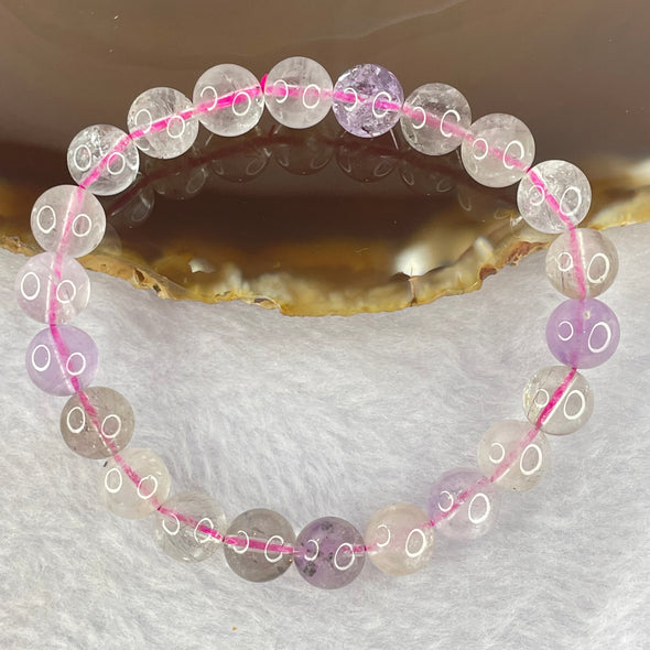 Natural super 7 Crystal Bracelet 19.48g 8.8mm 22beads - Huangs Jadeite and Jewelry Pte Ltd