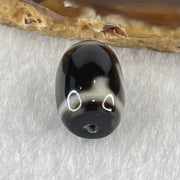 Natural Powerful Tibetan Old Oily Green Tara Dzi Bead Heavenly Master (Tian Zhu) 绿度母天珠 4.92g 18.1 by 12.9mm - Huangs Jadeite and Jewelry Pte Ltd