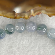 Natural Type A Semi Icy Lavender with Blueish Green Piao Hua Jadeite Beads Bracelet 15.79g 15cm 7.2mm 26Beads - Huangs Jadeite and Jewelry Pte Ltd