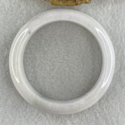 Type A Natural White to Faint Lavender Faint Green Jadeite Bangle 48.50g Inner Diameter 49.8mm 13.2 by 7.8mm (Very Slight Internal Lines) - Huangs Jadeite and Jewelry Pte Ltd