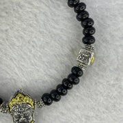 925 Sliver Hell God with Coconut Husk Beads Bracelet 17.21g 27.1 by 13.0 by 9.1 mm - Huangs Jadeite and Jewelry Pte Ltd