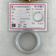 Type A Natural Light Lavender Light Green Jadeite Bangle 60.90g Inner Diameter 52.4mm 14.2 by 8.7mm (Close to Perfects) - Huangs Jadeite and Jewelry Pte Ltd