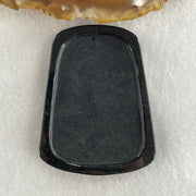 Type A Opaque to Partial Translucent Black Omphacite Jadeite Kirin Qilin Pendant 30.64g 55.7 by 43.5 by 8.5mm - Huangs Jadeite and Jewelry Pte Ltd