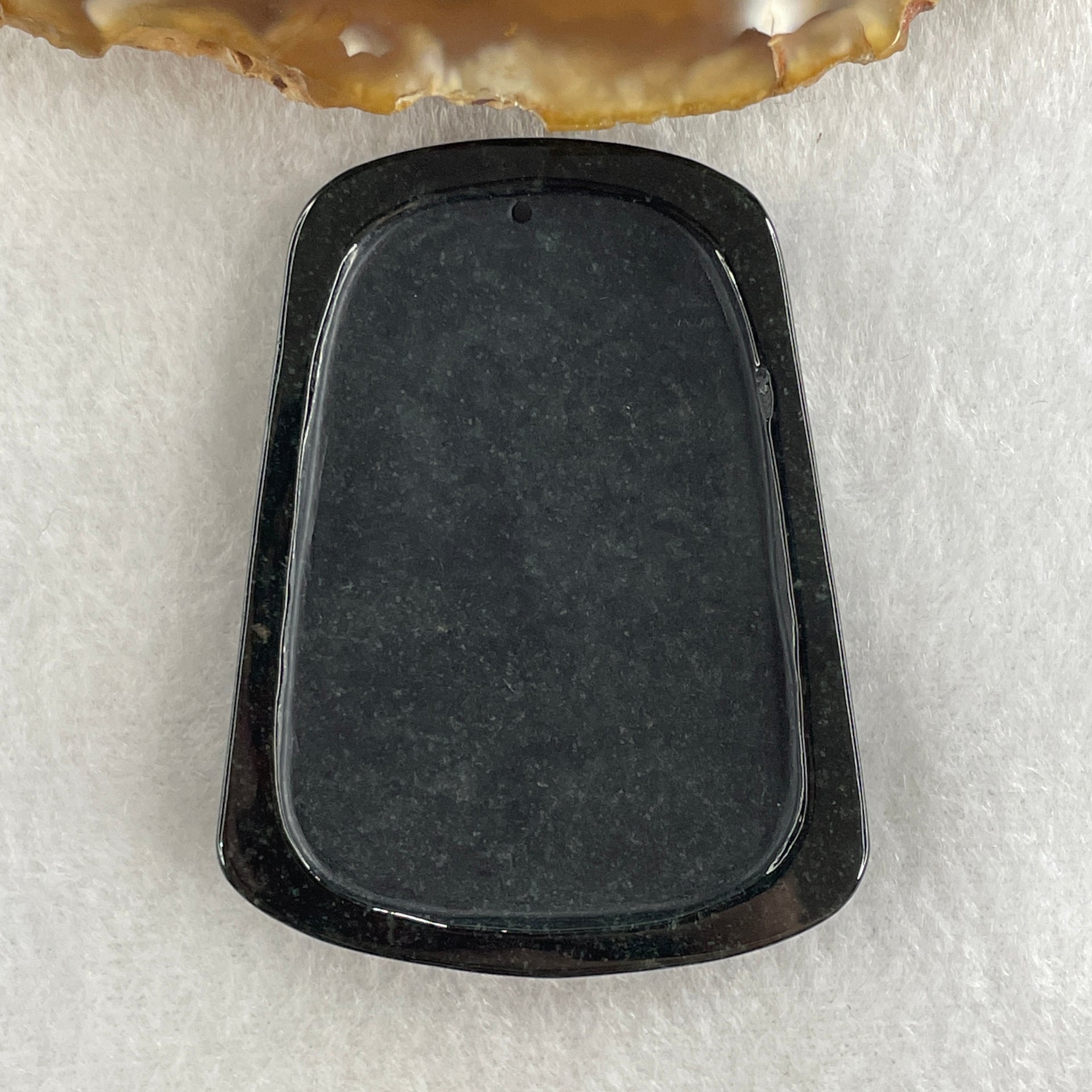 Type A Opaque to Partial Translucent Black Omphacite Jadeite Kirin Qilin Pendant 30.64g 55.7 by 43.5 by 8.5mm - Huangs Jadeite and Jewelry Pte Ltd