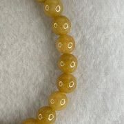 Type A Yellow Jade Jadeite Bracelet 13.76g 6.8mm/bead 26 beads with NGI Cert - Huangs Jadeite and Jewelry Pte Ltd
