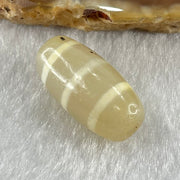 Natural Powerful Tibetan Old Oily Agate 3-Lines Dzi Bead Heavenly Master (Tian Zhu) 三行天诛 3.01g 20.1 by 10.2mm - Huangs Jadeite and Jewelry Pte Ltd