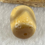 Natural Powerful Tibetan Old Oily Agate Tiger Tooth Daluo Dzi Bead Heavenly Master (Tian Zhu) 虎呀天诛 2.79g 14.1 by 11.2mm - Huangs Jadeite and Jewelry Pte Ltd