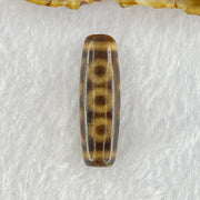 Natural Powerful Tibetan Old Oily Agate 5 Eyes Dzi Bead Heavenly Master (Tian Zhu) 五眼天诛 8.69g 38.3 by 12.0mm - Huangs Jadeite and Jewelry Pte Ltd