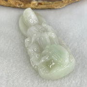 Type A Faint Green Lavender Jadeite Guan Yin Pendant 37.10g 61.8 by 28.3 by 14.3mm - Huangs Jadeite and Jewelry Pte Ltd