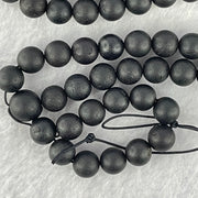 Natural Dark Matt Black Amber Beads Necklace 天然大黑天翁琥珀项链 20.59g 70cm 8.1mm 1 Bead 6.4mm 104 Beads - Huangs Jadeite and Jewelry Pte Ltd