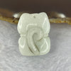 Type A Faint Green Jadeite Fortune Cat 招财猫 15.88g 28.6 by 22.1 by 12.1mm - Huangs Jadeite and Jewelry Pte Ltd