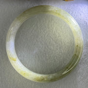 Type A Green Patches with Faint Pinkish Lavender Jadeite Bangle Internal Diameter 56.6mm 59.85g 14.1 by 8.4mm (External Lines) - Huangs Jadeite and Jewelry Pte Ltd