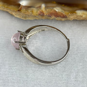 Good Grade Natural Rose Quartz Star Cat Eyes Ring in S925 Sliver 1.96g 6.8 by 4.5mm (Adjustable Size) - Huangs Jadeite and Jewelry Pte Ltd