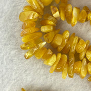 Natural Beeswax Raw Stone Irregular Beads Necklace 天然蜜蜂蜡原石项链 40.29g 46cm 21.7 by 8.5 by 5.8mm 12.1 by 8.7 by 3.2mm 122pcs - Huangs Jadeite and Jewelry Pte Ltd