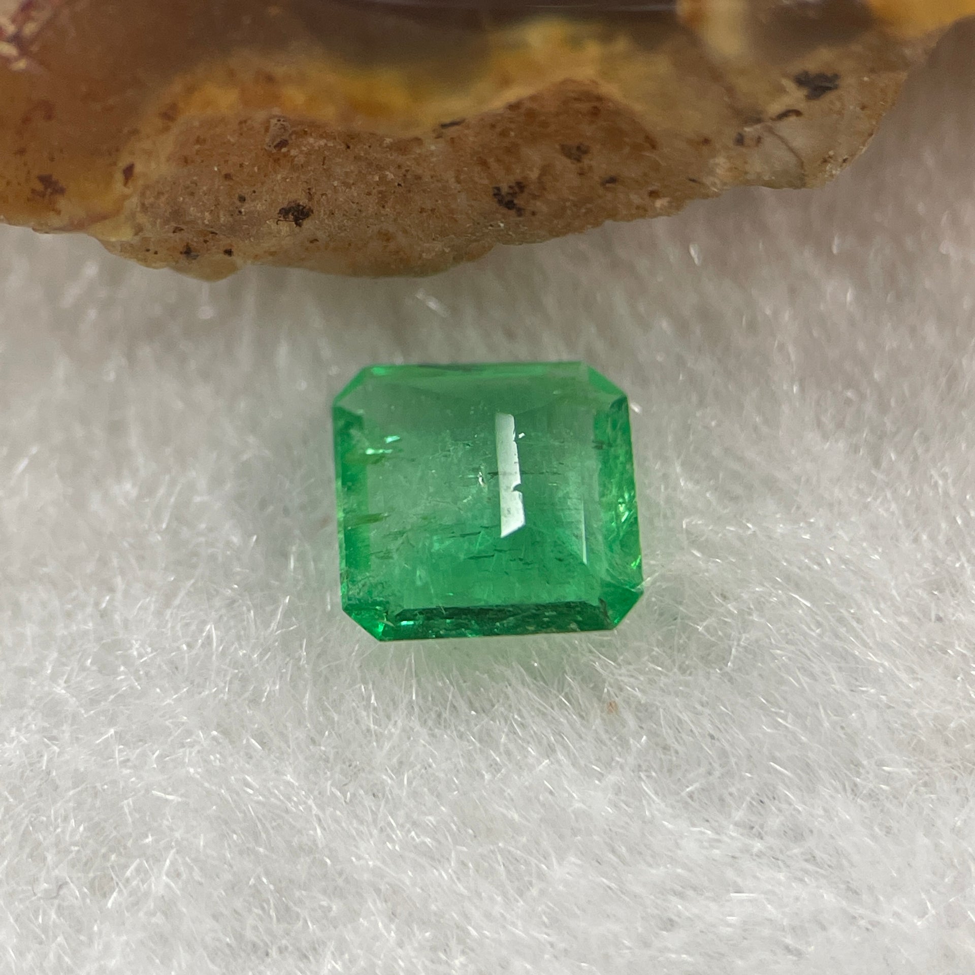 Natural Colombia Green Emerald (Beryl) Cut-Cornered Rectangular step cut 0.55ct 5.8 by 5.7 by 2.1mm - Huangs Jadeite and Jewelry Pte Ltd