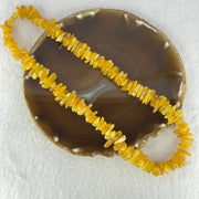 Natural Beeswax Raw Stone Irregular Beads Necklace 天然蜜蜂蜡原石项链 40.29g 46cm 21.7 by 8.5 by 5.8mm 12.1 by 8.7 by 3.2mm 122pcs - Huangs Jadeite and Jewelry Pte Ltd