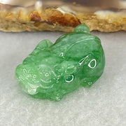 Type A Full Green Jadeite Pixiu Pendant Charm 6.42g 25.4 by 14.4 by 10.1mm - Huangs Jadeite and Jewelry Pte Ltd