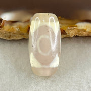 Natural Powerful Tibetan Old Oily Agate 3 Eyes Dzi Bead Heavenly Master (Tian Zhu) 三眼天诛 3.23g 20.0 by 10.5mm - Huangs Jadeite and Jewelry Pte Ltd