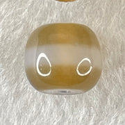 Natural Powerful Tibetan Old Oily Agate 1 Line Dzi Bead Heavenly Master (Tian Zhu) 1.94g 9.6 by 11.2mm - Huangs Jadeite and Jewelry Pte Ltd