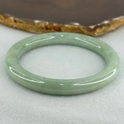 Type A Light Blueish Green Jadeite Bangle Internal Diameter 61.9mm 56.19g  9.6 by 9.9mm (Slight Internal Line) - Huangs Jadeite and Jewelry Pte Ltd