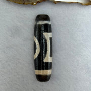 Natural Powerful Tibetan Old Oily Agate Sky Door Serenity 1 Eye Dzi Bead Heavenly Master (Tian Zhu) 一眼天诛 12.89g 46.8 by 13.3mm - Huangs Jadeite and Jewelry Pte Ltd