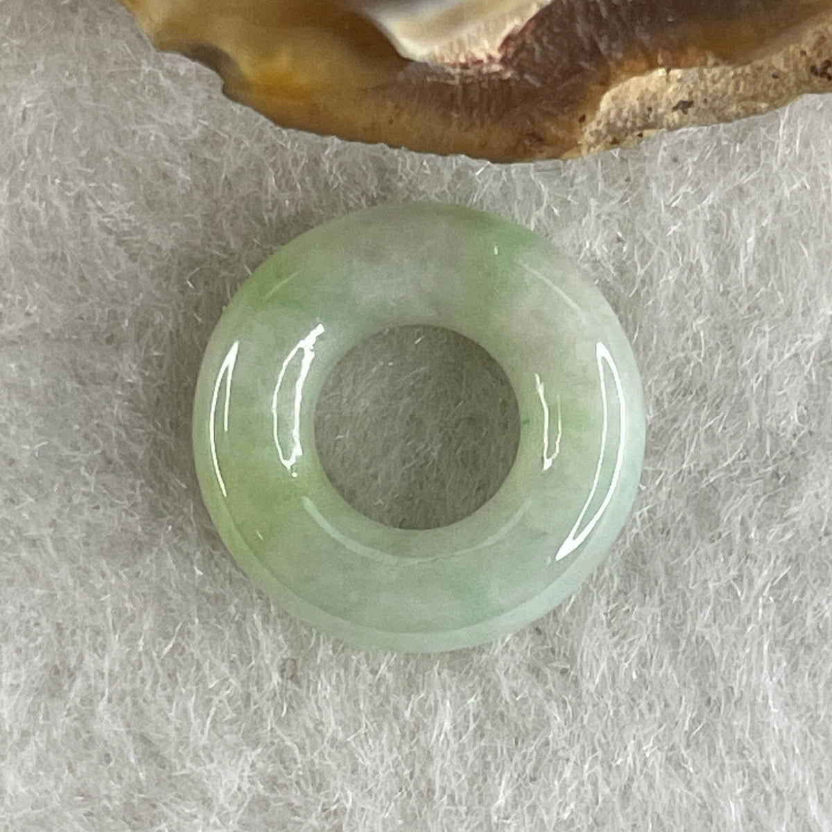 Natural Type A Green Jadeite Mini Ping An Kou Pendant | Safety, Harmony & Abundance Talisman (1.04g | 13.2 x 3.5mm) - Huangs Jadeite and Jewelry Pte Ltd