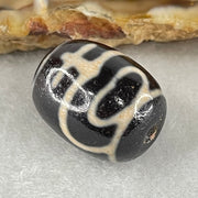 Natural Powerful Tibetan Old Oily Agate Double Nectar Vessel Dzi Bead Heavenly Master (Tian Zhu) 花蜜容器眼天珠 4.71g 17.4 by 13.3mm - Huangs Jadeite and Jewelry Pte Ltd