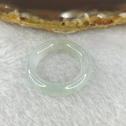Type A Semi Icy Very Faint Green to Near White Jadeite Ring 4.74g 6.2 by 4.4g 6.2 by 4.4 mm US 8 / HK 18 (Close to Perfect) - Huangs Jadeite and Jewelry Pte Ltd