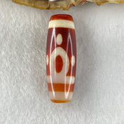 Natural Powerful Tibetan Old Oily Red White Agate One Eye Earth Element Dzi Bead Heavenly Master (Tian Zhu) 一眼土元素天珠 10.09g 37.4 by 13.2mm - Huangs Jadeite and Jewelry Pte Ltd