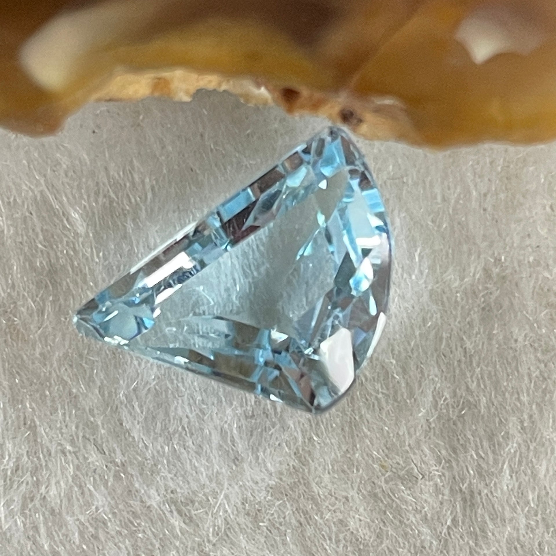 Natural Sky Blue Topaz Trillion Shape 6.20ct 13.6 by 10.8 by 6.8mm - Huangs Jadeite and Jewelry Pte Ltd