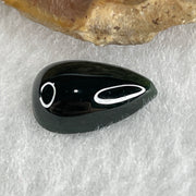 Type A Translucent Black Omphacite Jadeite Tear Drop Cabouchon Stone For Setting 0.87g 14.2 by 8.3 by 4.6mm - Huangs Jadeite and Jewelry Pte Ltd