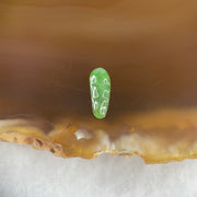 Type A Old Mine Full Green Jadeite Peapod Charm Stone For Setting 0.16g 10.3 by 4.0 by 2.0mm - Huangs Jadeite and Jewelry Pte Ltd
