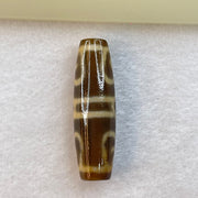 Natural Powerful Tibetan Old Oily Agate Guru Dharma Hat Dzi Bead Heavenly Master (Tian Zhu) 莲师法帽天珠 16.28g 48.4 by 14.7mm - Huangs Jadeite and Jewelry Pte Ltd