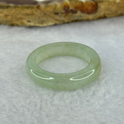 Type A Semi Icy Light Green with Yellow Brown Patch Jadeite Ring 3.26g 5.1 by 3.8mm US7.25 HK16 - Huangs Jadeite and Jewelry Pte Ltd
